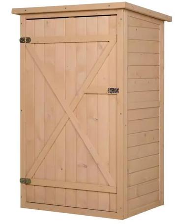 Houten Tuinopbergkast - Gereedschapskast met Plank 75x56x115 beschikbaar voor biedingen