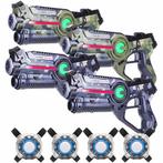 4 Light Battle Active Laserguns - Camo Groen/Grijs + vesten, Ophalen of Verzenden, Nieuw