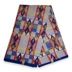 Afrikaanse stof - Wit PO-5000 - Poly - 1 yard, Hobby en Vrije tijd, Stoffen en Lappen, Ophalen of Verzenden, Nieuw