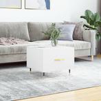 vidaXL Salontafel 50x50x40 cm bewerkt hout wit, Huis en Inrichting, Tafels | Salontafels, 50 tot 100 cm, Verzenden, Nieuw, 50 tot 100 cm