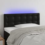 vidaXL Hoofdbord LED 90x5x78/88 cm kunstleer zwart, Verzenden, Nieuw, Zwart, Overige materialen