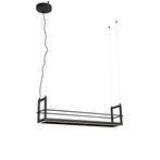 Hanglamp zwart met rek incl. LED 3-staps dimbaar - Cage Rack, Huis en Inrichting, Lampen | Hanglampen, Nieuw, Overige materialen