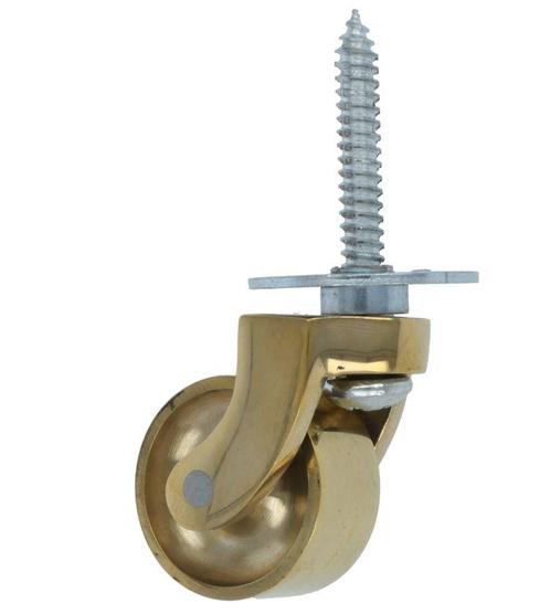 Messing wiel met schroef groot, Doe-het-zelf en Verbouw, Zwenkwielen, Verzenden