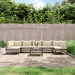 vidaXL 8-delige Loungeset met kussens poly rattan, Verzenden, Nieuw, Rotan, Loungeset
