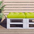 vidaXL Palletkussen stof heldergroen, Huis en Inrichting, Woonaccessoires | Kussens, Verzenden, Nieuw, Groen