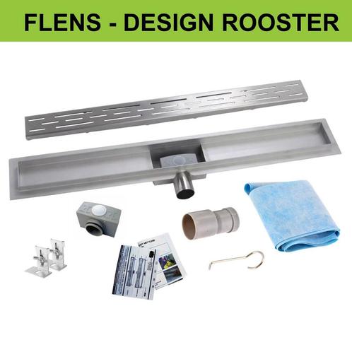RVS Douchegoot flens met uitneembaar RVS sifon 110x7cm 6,7cm, Doe-het-zelf en Verbouw, Sanitair, Douche, Nieuw, Ophalen of Verzenden