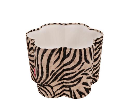 Lampenkap Bloemvormig Zebra Ø 30 cm, Huis en Inrichting, Lampen | Lampenkappen, Minder dan 25 cm, Overige vormen, Wit, Zwart, Nieuw