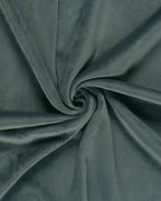 Velvet Fleece Brushed Staal Blauw, Hobby en Vrije tijd, Stoffen en Lappen, Nieuw, Blauw