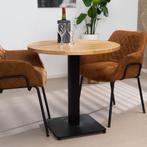 40% Korting: Bistrotafel rond Sven eikenhout Ø80 cm, Huis en Inrichting, Tafels | Eettafels, Ophalen, Zo goed als nieuw, Rond