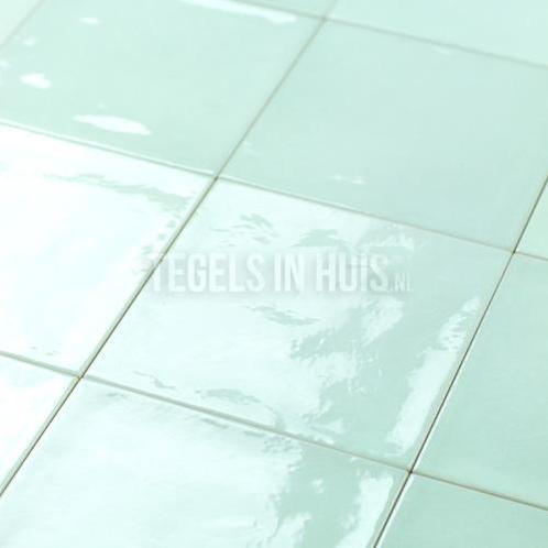 Handvorm wandtegel 13x13 mint soft glans wandtegel, Doe-het-zelf en Verbouw, Tegels, Wandtegels, Nieuw, 10 m² of meer, Keramiek