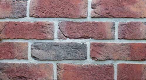 artikel 4442 Dikformaat warm rood zwart bezand, Doe-het-zelf en Verbouw, Metselstenen, Bakstenen, Nieuw