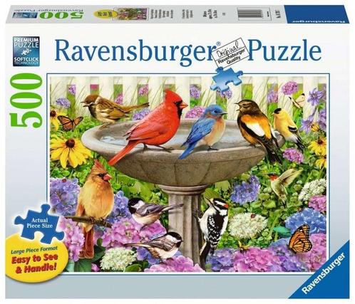 At the Birdbath Puzzel (500 XL stukjes) | Ravensburger -, Hobby en Vrije tijd, Denksport en Puzzels, Nieuw, Verzenden