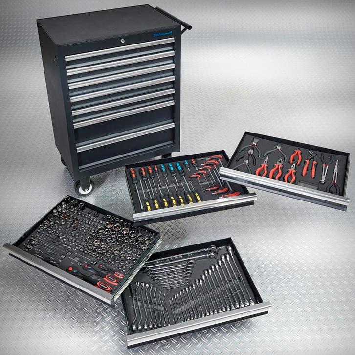 Datona Datona Gevulde gereedschapswagen  Professional 7, Doe-het-zelf en Verbouw, Gereedschapskisten, Nieuw, Ophalen of Verzenden