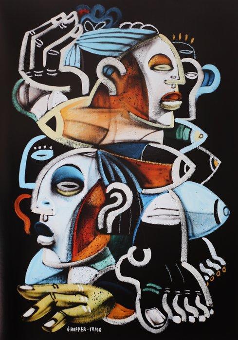 Jone Hopper - Les Amazones (print), Antiek en Kunst, Kunst | Schilderijen | Modern