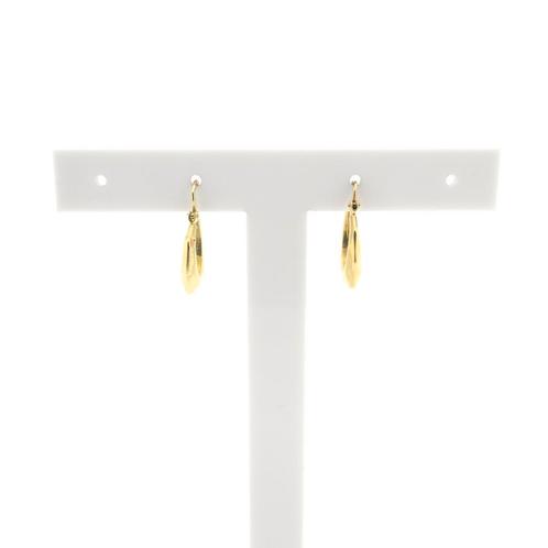 Gouden gefacetteerde creolen | Ø 14 mm (subtiele oorringen), Sieraden, Tassen en Uiterlijk, Oorbellen, Overige kleuren, Gebruikt