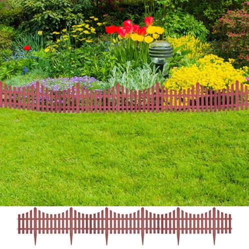 vidaXL Gazonranden 17 st 10 m bruin, Tuin en Terras, Overige Tuin en Terras, Nieuw, Verzenden