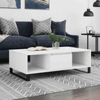 vidaXL Salontafel 104x60x35 cm bewerkt hout wit, 100 tot 150 cm, Verzenden, Nieuw, 50 tot 100 cm