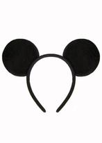 Haarband Mouse Zwart Diadeem Muis Ronde Oren Zwarte Oortjes, Nieuw, Carnaval, Ophalen of Verzenden, Accessoires