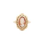 Gouden vintage ring met camee 14 kt, Ophalen of Verzenden, Nieuw