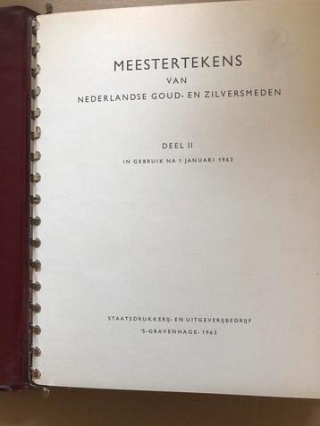 Meestertekens Nederlandse Goud- en Zilversmeden Deel II beschikbaar voor biedingen