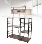 Bakkersrek met Houten Planken – Keukenrek met Stalen Frame, Verzenden, Nieuw