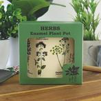 Gift Republic Kruiden - Emaille Bloempot (Gadgets) (Gadgets)