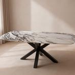 Quartz Calacatta Monet eettafel met matrix poot 240x100, Huis en Inrichting, Tafels | Eettafels, Nieuw