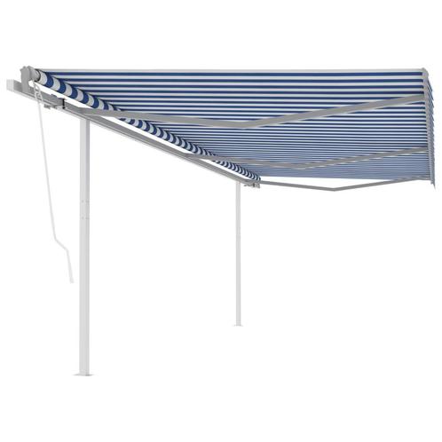 vidaXL Luifel automatisch uittrekbaar met palen 6x3,5 m, Tuin en Terras, Zonneschermen, Nieuw, Verzenden