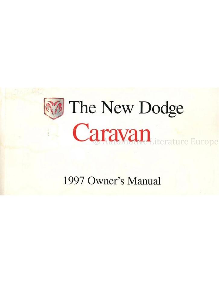 1997 DODGE CARAVAN INSTRUCTIEBOEKJE ENGELS (USA), Auto diversen, Handleidingen en Instructieboekjes