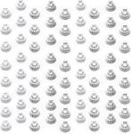 200x Kerstbal Covers – Ø1,2 cm – Hangers met Veer- Zilver, Diversen, Verzenden, Nieuw