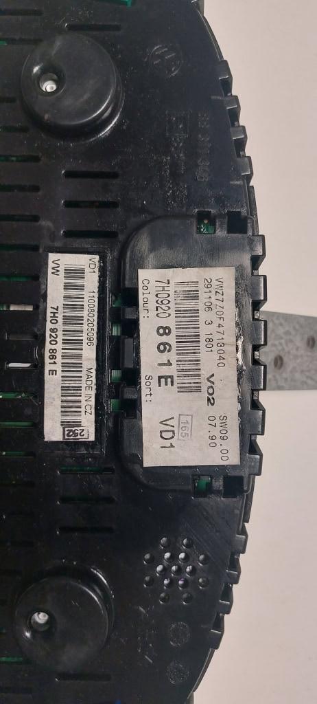 7H0 920 861 E tellerunit Volkswagen Transporter T5 VAK 48H, Auto-onderdelen, Interieur en Bekleding, Gebruikt, Volkswagen, Ophalen of Verzenden