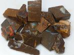 BIG LOT - 525 ct - 14 Australische Boulder Opal Ruw- 105 g, Verzamelen, Mineralen en Fossielen