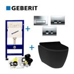 UP100 Toiletset 13 Idevit Alfa Matzwart Rimfree Met Bril En, Ophalen of Verzenden, Nieuw