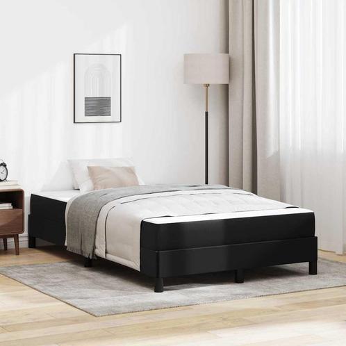 vidaXL Bed met matras Zwart 120 x 200 cm Kunstleer, Huis en Inrichting, Slaapkamer | Bedden, Zwart, Nieuw, Overige materialen