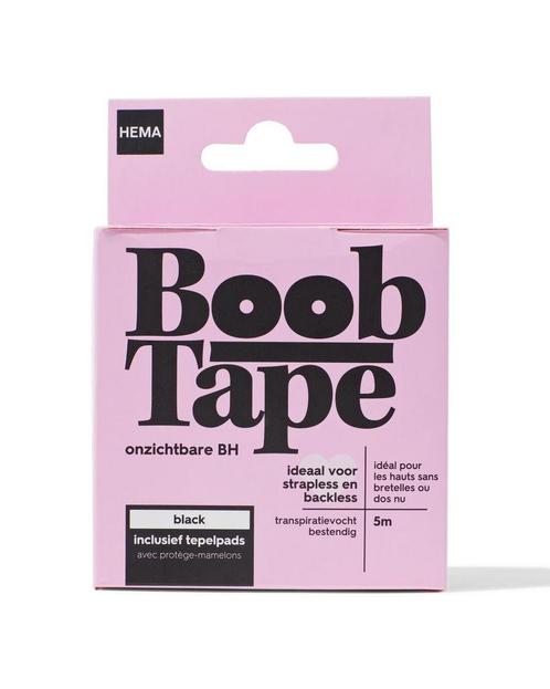 HEMA Boobtape zwart 5m inclusief tepelpads, Kleding | Dames, Ondergoed en Lingerie, Verzenden
