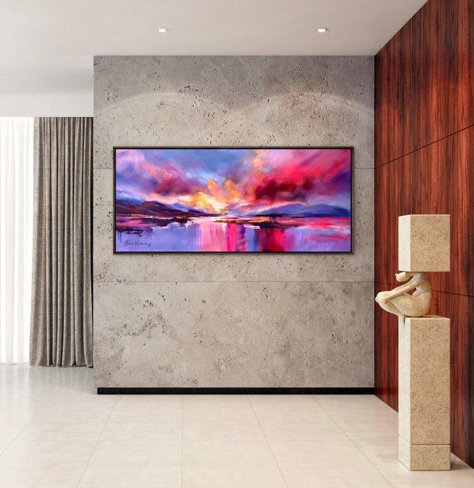 Ellis Hollering - Luminous Horizon - XXL Abstract landschap, Antiek en Kunst, Kunst | Schilderijen | Modern
