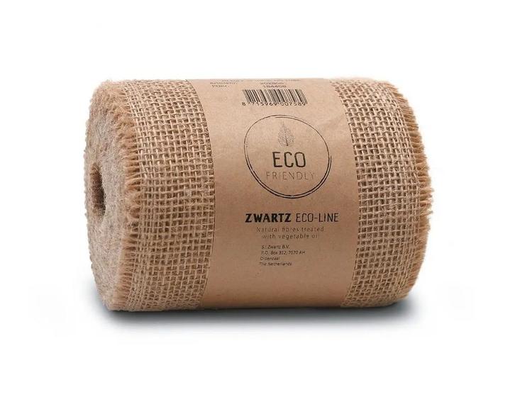 Jute band naturel soft open structuur 15 cm rol 10 meter, Hobby en Vrije tijd, Knutselen, Nieuw, Ophalen of Verzenden