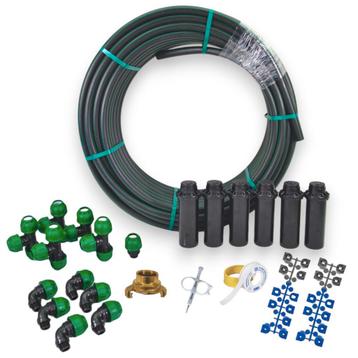 HUNTER sproeiset compleet, 6 sproeiers + 50 mtr 25mm beschikbaar voor biedingen