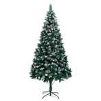 vidaXL Kunstkerstboom met dennenappels en witte sneeuw 210, Diversen, Verzenden, Nieuw