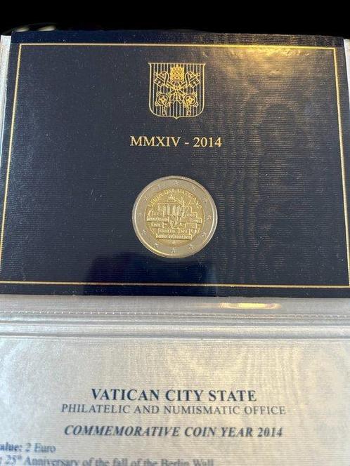 Vaticaan. 2 Euro 2014/2015 Muro di Berlino + Incontro, Postzegels en Munten, Munten | Europa | Euromunten