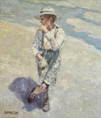 Chris van Dijk (1952) Impressionist -  Un garcon de la rue