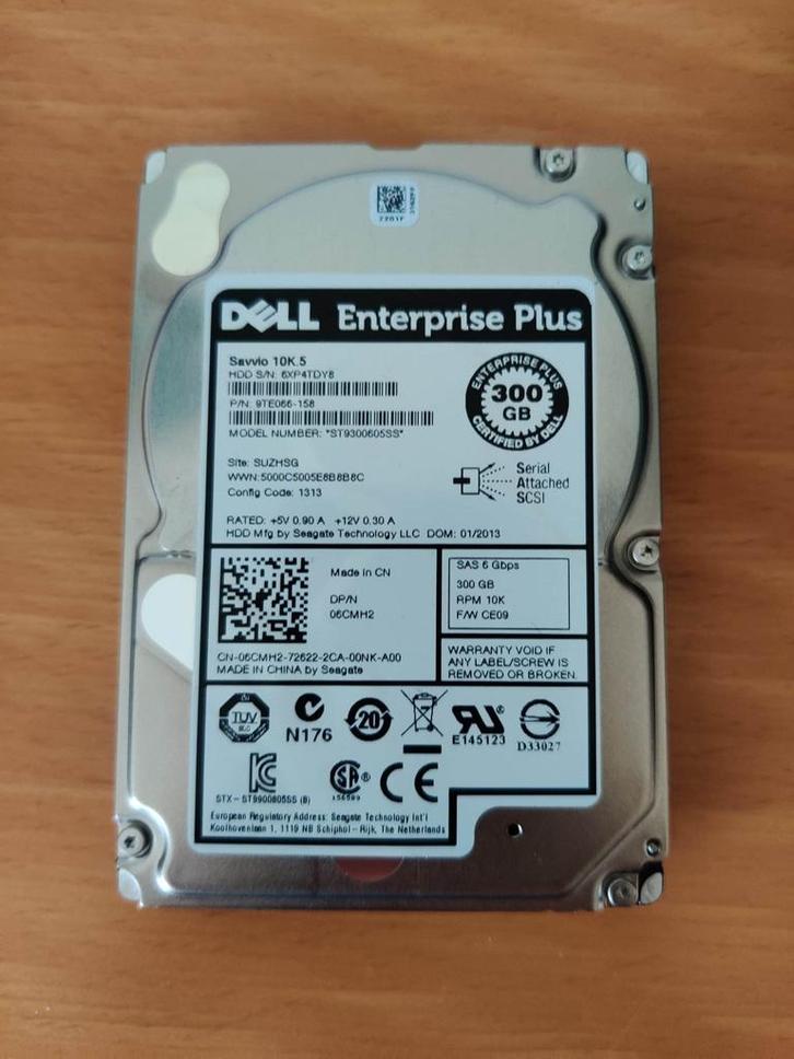 Dell Seagate Savvio 10K.5 ST9300605SS, 300GB SAS schijf, Computers en Software, Harde schijven, Refurbished, Ophalen of Verzenden