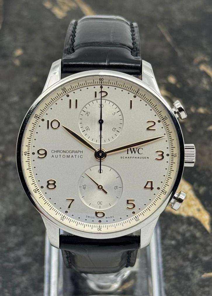 IWC Portugieser Chronograph 41mm - Silver Dial - IW371604, Sieraden, Tassen en Uiterlijk, Horloges | Heren, Polshorloge, Nieuw