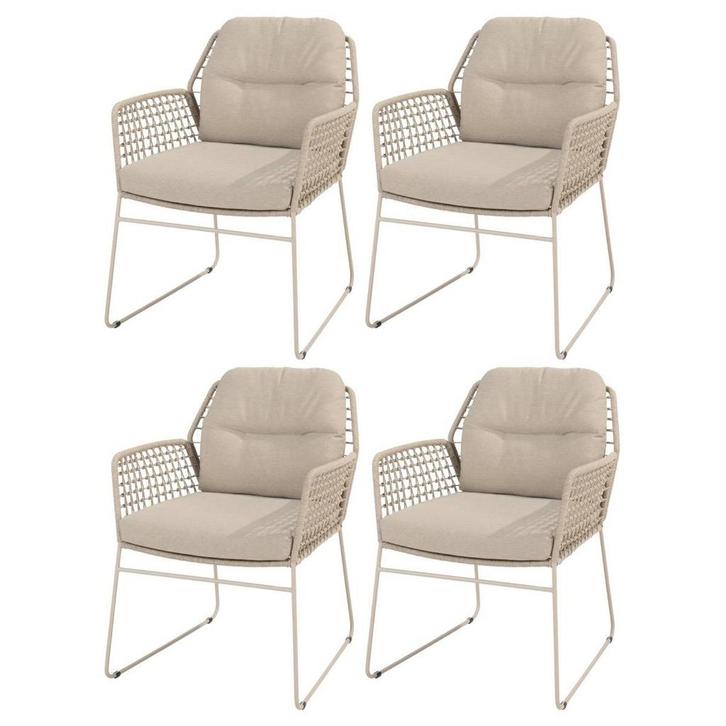 Albano dining tuinstoel latte Taste 4SO set van 4, Tuin en Terras, Tuinsets en Loungesets, Nieuw, Ophalen of Verzenden
