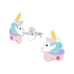 Fako Bijoux® - Kinderoorbellen - 925 Zilver - Eenhoorn -, Verzenden, Nieuw