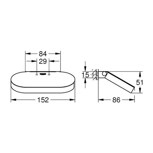 Toiletrolhouder Grohe Selection Met Deksel Hard Graphite, Doe-het-zelf en Verbouw, Sanitair, Ophalen of Verzenden