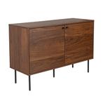*WOONWINKEL* Walnoot Dressoir Met Strepen, Huis en Inrichting, Kasten | Dressoirs, Verzenden, Nieuw