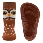 Antislipsok Ewers - Lichtbruin en Beige Uil - Siliconenzool-, Meisje, Nieuw, Ophalen of Verzenden, Ewers
