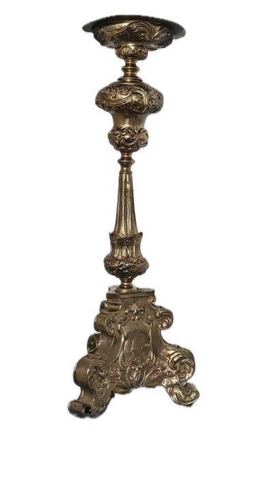 Taperstick (kleine blaker met een dunne pijp) - Messing -, Antiek en Kunst, Antiek | Overige Antiek