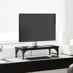 vidaXL Monitor Stand Zwart Eiken 55 x 23 x 14 cm Bewerkt, Verzenden, Nieuw